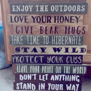 Lessons from a bear wood look sign